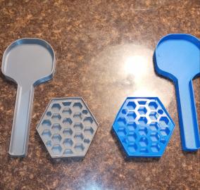      These spoon rests accommodate a wide range of serving utensils and are available in a wide range of colors.

     The drip trays can not only catch your dispenser drips, but can be sized and designed to meet your needs.  

Designed and printed by 1-2-3D Print and Design LLC
